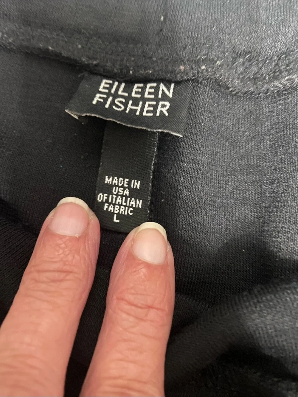 EILEEN FISHER Womens Long Black Trumpet Skirt Italian Wool Blend Flare Maxi L - Picture 4 of 15